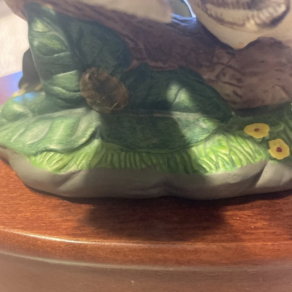 SPARROW MUSIC BOX figurine statue sculpture gift vintage bird decor